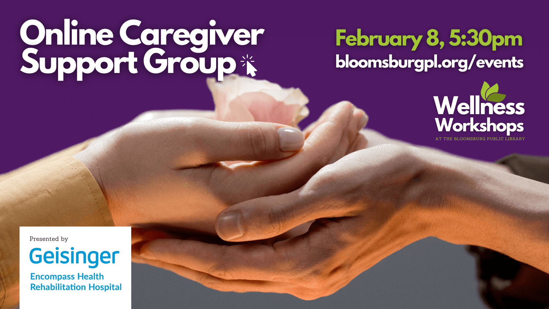 Online Caregiver Support Group - Feb 8 at 5:30pm