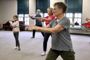 Photo of our Tai Chi club in session