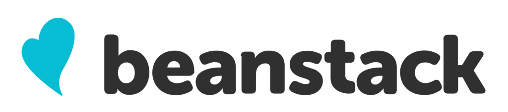 beanstack logo with blue heart