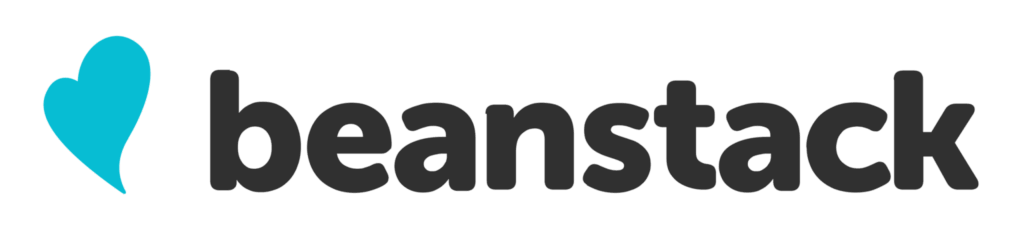 beanstack logo with blue heart